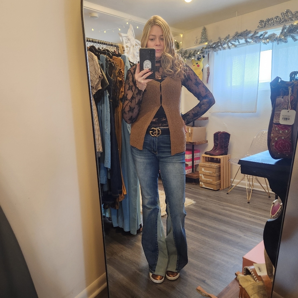 Judy Blue Light Denim‎ Insert Flare Jeans Medium Wash - Picture 5 of 5